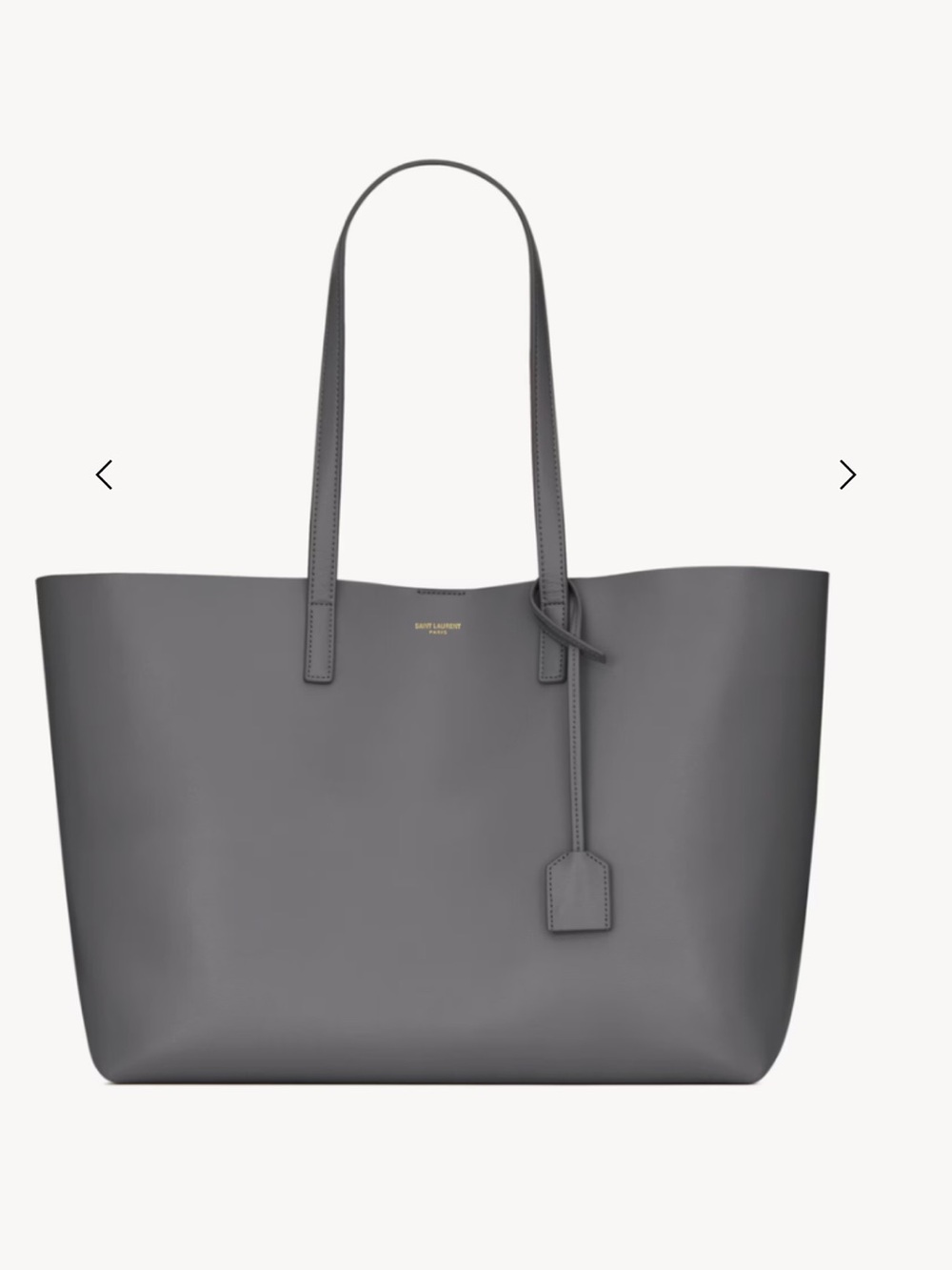 Saint Laurent gray Pebbled Leather Tote - Picture 3 of 3